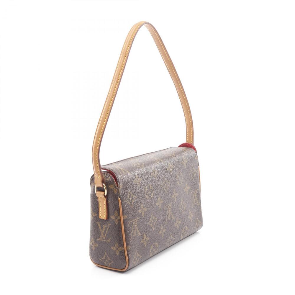Louis Vuitton Recital Handbag Canvas Leather Monogram Brown
